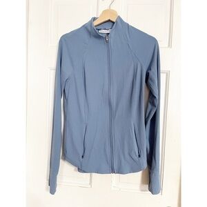 Athleta Salutation Jacket Powervita Blue Full Zip SZ S